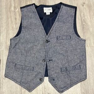 4/$30 Place Blue Button-Up Vest 7-8